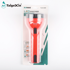 LED Sạc đèn pin với hai chân cắm AC sạc lớn đèn phản quang đầu LED Torch taigexin - Product Image 6