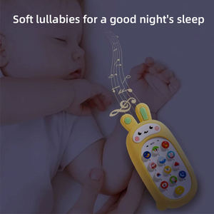 Coque de téléphone en silicone amovible pour enfants, motif lapin de dessin animé, premier cadeau éducatif pour bébé, jouet musical pour téléphone portable - Product Image 5