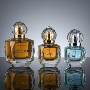 Custom Luxury <b>Perfume</b> Glass <b>Bottle</b> 30ml 50ml 100ml Crimp clear Glass Empty <b>Perfume</b> <b>Bottles</b> with Gold Box Packaging - Product Image 3