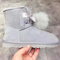 Chaussures d'hiver antidérapantes pour femmes, bottes de neige imperméables et chaudes doublées de fourrure pour l'extérieur