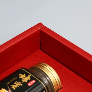 Coffret cadeau de luxe rouge bordeaux avec logo personnalisé, style tiroir, pour mariage haut de gamme, vente en gros - Product Image 4