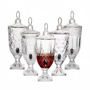 Dispenser di Bevande <span class=keywords><strong>in</strong></span> <span class=keywords><strong>Vetro</strong></span> Premium con Rubinetto, Erogatore per Succhi e Birra, Torre della Birra per Matrimoni, Accessori Essenziali per Catering - Product Image 2