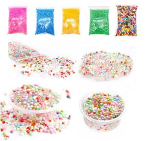 Bview Art 108 pièces Kit de pâte à <span class=keywords><strong>modeler</strong></span> auto-durcissante transparente avec paillettes pour filles, garçons et enfants, avec breloques et tranches de fruits - Product Image 5