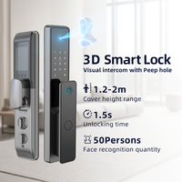 Cerradura Inteligente UIELOCK QA20 con Seguridad Tuya APP, Cerraduras Eléctricas Digitales Automáticas con Reconocimiento Facial 3D, Palma y Venas, Cámara HD Integrada y Llaves