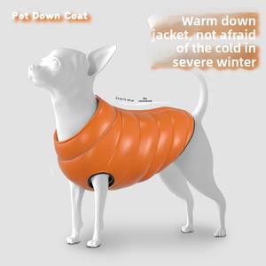 Sonbahar Kış Sıcak Su Geçirmez Çift Taraflı Köpek Montu, Büyük Köpekler için Sıkıştırmayan Polyester Düz Günlük Evcil Hayvan Ceketi - Product Image 4