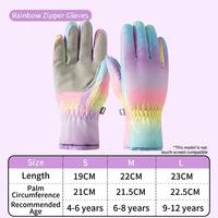 Kenpuaz Gants de ski d'hiver pour enfants, garçons et filles, en polyester + coton, thermiques, imperméables, entièrement coupe-vent, durables, S/M/L pour la neige