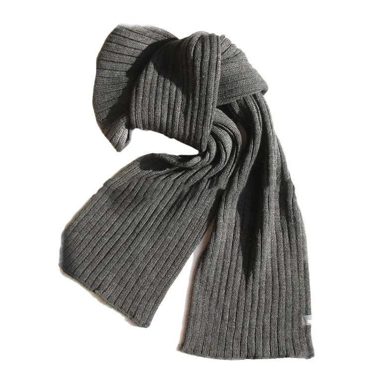 Knitted wool men's fashion winter warm scarf