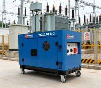 Générateur diesel silencieux portable 11 kW 12 000 W max, groupe électrogène V-Twin AVR 25 L 1800 tr/min 230 V 400 V 50 Hz, remorque 200 A, efficacité 91 %