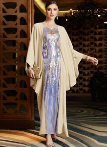 <span class=keywords><strong>Abaya</strong></span> Africana CCY Factory con Paillettes Luccicanti, Elegante Vestito Islamico da <span class=keywords><strong>Donna</strong></span> con Maniche a Pipistrello, Stile Dubai - Product Image 5