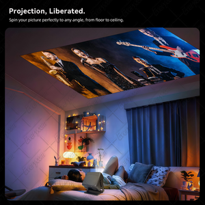 Projetor 4K Mais Recente 1400 CVIA 360° Full HD Vídeo Doméstico <span class=keywords><strong>Wifi</strong></span> Correção Automática Mini Projetor 4K <span class=keywords><strong>Android</strong></span> - Product Image 5