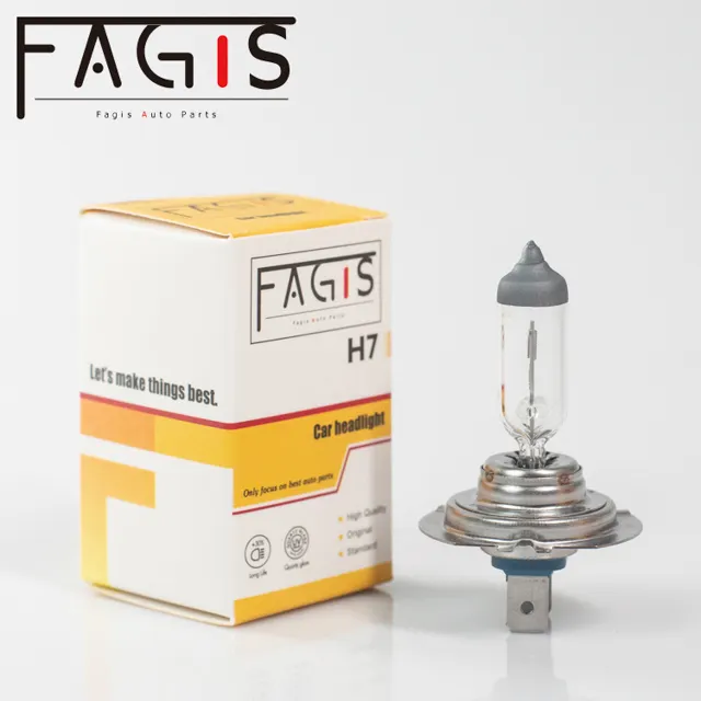 Fagis lâmpada de farol automotivo h7, 12v, 55w, px26d, lâmpada halógena