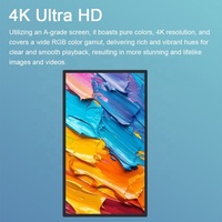 Layar LCD Ultra Tipis 20.5mm 32/43/55/65" untuk Plafon/Dinding, 4K Ultra HD, Kaca Tempered, Smart Android, Remote Control, untuk Mal
