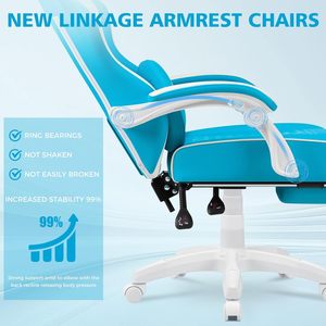 Échantillon gratuit, chaise de jeu personnalisable à dossier haut, chaise de jeu pour ordinateur, chaise de sport électronique avec repose-pieds - Product Image 4