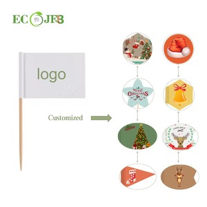 Stuzzicadenti Decorativi Personalizzati in Carta e <span class=keywords><strong>Legno</strong></span> per Torte, Cupcake, Hamburger, Sandwich, Feste e Catering - Product Image 4
