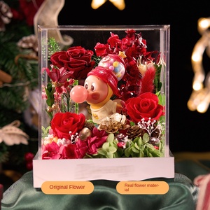 Regalo di Natale per Fidanzata/ Moglie Bubble Mart Star People Giocattolo Cartoon a Tema Vegetale Fiore Eterno Ornamenti Creativi - Product Image 2