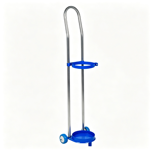 1. Chariot de transport robuste pour bouteilles de gaz, chariot à roues en acier avec chaîne de sécurité et base antidérapante pour la construction - Product Image 1