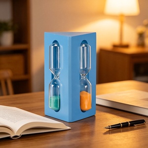 Doppel-Sanduhr mit Holzrahmen, Mehrfach-Zeitmesser 3Min 5Min 7Min, Sanduhr für Küche, Kochen, Klassenzimmer, Unterricht, Geschenk - Product Image 3