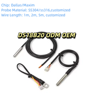 DS18B20 Sıcaklık Sensörü Modülü, Raspberry Pi ve Microbit için Su Geçirmez Problu Dijital Çıkışlı 1-Wire