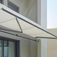 Auvent de balcon électrique moderne de luxe en alliage d'aluminium avec télécommande, pliable, étanche, pour jardin, avec toit rétractable