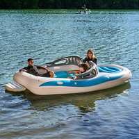 Personnalisé Énorme 6 Personnes Gonflable Bay Breeze Bateau Île Flottante PVC Rivière Radeau Gonflable Hermétique Bateau de Fête