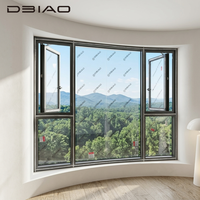 Ventana Integrada de Lujo DBIAO con Aislamiento Térmico, Apertura Exterior Abatible, Insonorizada, Triple Aislamiento, Doble Acristalamiento para Espacios Modernos