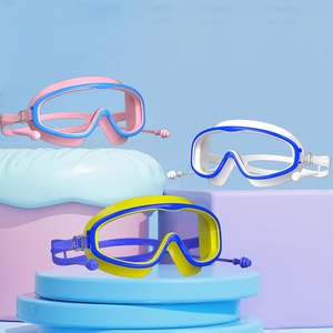 600c बच्चों के लिए कान प्लग एंटी फॉग एचडी वाइड व्यू लीक वाले बच्चों के लिए गंधहीन तैरने वाले गोगल - Product Image 2