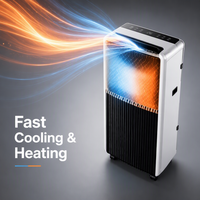 Aire Acondicionado Portátil sin Ductos de 5000-12000 BTU, Unidad de Aire Acondicionado Móvil con Enfriamiento y Calefacción Turbo, Control Remoto Inteligente, Sistema HVAC R290, CE
