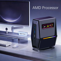 OEM Wholesale AMD Ryzen 7 8845HS Mini PC with LCD Screen Dual 2.5G LAN DDR5 4TB Mini Gaming Desktop Computer Custom PC