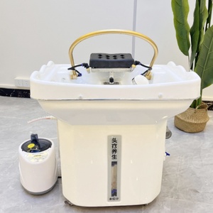 อ่างสระผมเคลื่อนที่แบบพกพา หรูหรา พร้อมระบบหมุนเวียนน้ำ สำหรับทำทรีทเม้นท์ศีรษะ ทำจากเซรามิก - Product Image 3