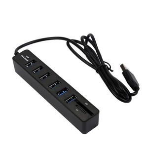 Đa <span class=keywords><strong>USB</strong></span> HUB <span class=keywords><strong>USB</strong></span> 2.0 Splitter tốc độ cao 6 cổng Hub TF SD Đầu đọc thẻ tất cả trong một cho PC phụ kiện máy tính - Product Image 1