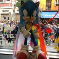 Vente chaude Personnage Animal de Dessin Animé Personnalisé Statue Sonic Sculpture En Résine À Vendre
