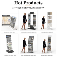 Étagère d'exposition en métal personnalisable - Support d'échantillons de bureau durable pour les magasins de matériaux de construction et les salons professionnels