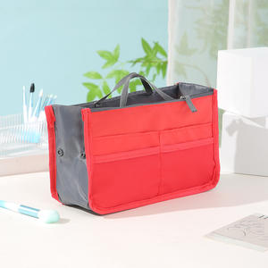 Sac de toilette moderne pliable en tissu polyester léger et de grande capacité, avec double fermeture éclair, épaissi - Product Image 6