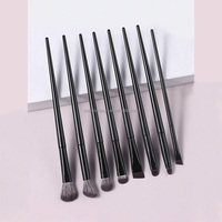 Ensemble de 8 pinceaux professionnels marron pour les yeux, en poils synthétiques, pour le maquillage du visage, pinceau estompeur, pinceau sourcils, pinceau illuminateur, kit d'outils de beauté