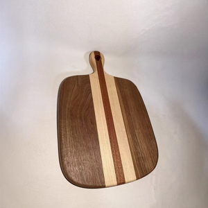 Tabla de cortar de madera maciza de nogal negro y sapele, rectangular, 30x20x2 cm, para uso en la cocina - Product Image 3