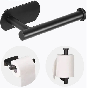 Stainless Steel Self-Adhesive Wall Mounted Modern Multifunction Paper Towel <b>Roll</b> Holder Perforation-Free Design Durable Storage - Product Image 2