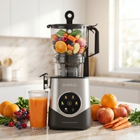 Machine commerciale à pression à froid lente pour jus de fruits, légumes, glaces et smoothies, avec goulotte large de 155 mm