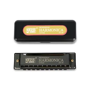 Hot selling low price diatonic 10 hole C blues harmonica musical instrument