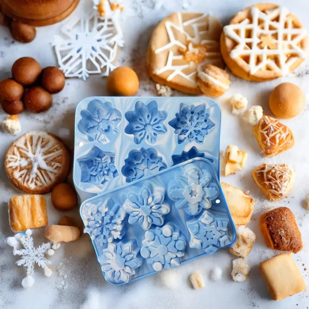 Пользовательские 3D силиконовые формы в форме снежинок экологически чистые мыло ручной работы и инструменты для выпечки и изготовления хлеба