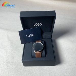 Boîte à montre en cuir classique personnalisée, directement de l'usine, avec logo, couleurs au choix, emballage cadeau personnalisé et carte pour montre, faible MOQ et prix compétitif - Product Image 3
