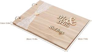 Álbum de Fotos de Madera para <span class=keywords><strong>Boda</strong></span>, Libro de Visitas, Kit de Álbum de Recortes Personalizado, Álbum de Fotos DIY, Nuevo Álbum de Madera Ecológico para Firmas de Invitados de <span class=keywords><strong>Boda</strong></span> - Product Image 2