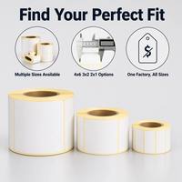 Rollo de Etiquetas Térmicas Multitamaño 4x6 3x2 2x1, Precio de Fábrica, Adhesivas, Perforadas, para Impresora de Códigos de Barras y Logística