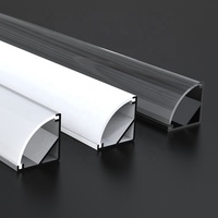 Pour armoire 45 90 degrés Angle lumière 16Mm large Surface montée bande Extrusion canal coin Led profilé en aluminium