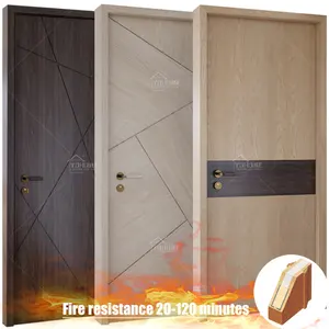 Pintu kayu Brasil untuk ruang apartemen, pintu masuk interior, pintu api berperingkat, pintu nyala api daun tunggal Inggris untuk hotel