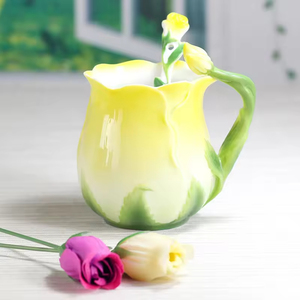 Taza Romántica de Porcelana para Regalo de San Valentín, Taza de Café de Lujo con Diseño de Rosa, Taza de Cerámica para el Día de San Valentín con Cuchara - Product Image 5