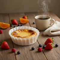 Papier sulfurisé basque pour gâteaux, moules à cheesecake, moules à gâteaux éponge, non pliables, antiadhésifs, résistants à la chaleur, écologiques, jetables, adaptés au four
