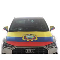 Housse de capot de voiture d'Équateur avec drapeau, élastique, patriotique, pour décoration du capot moteur