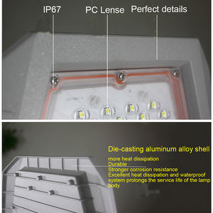 Lampe solaire de rue <span class=keywords><strong>Interstellar</strong></span> Warrior IP67 100W 200 300W 400W pour extérieur avec panneau séparé et détecteur de mouvement, applique murale avec poteau - Product Image 3
