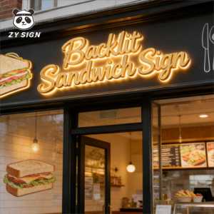 Panneau publicitaire 3D métallique portable pour trottoir, enseigne personnalisée rétroéclairée <span class=keywords><strong>LED</strong></span> néon lumineuse pour extérieur, logo d'entreprise, voiture, maison - Product Image 3