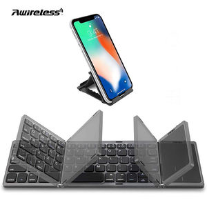 B089T Foldable Keyboard Wireless Bluetooth Universal Mini Folding Wireless Keyboard for Tablet <b>Mouse</b> Touchpad for PC - Product Image 1